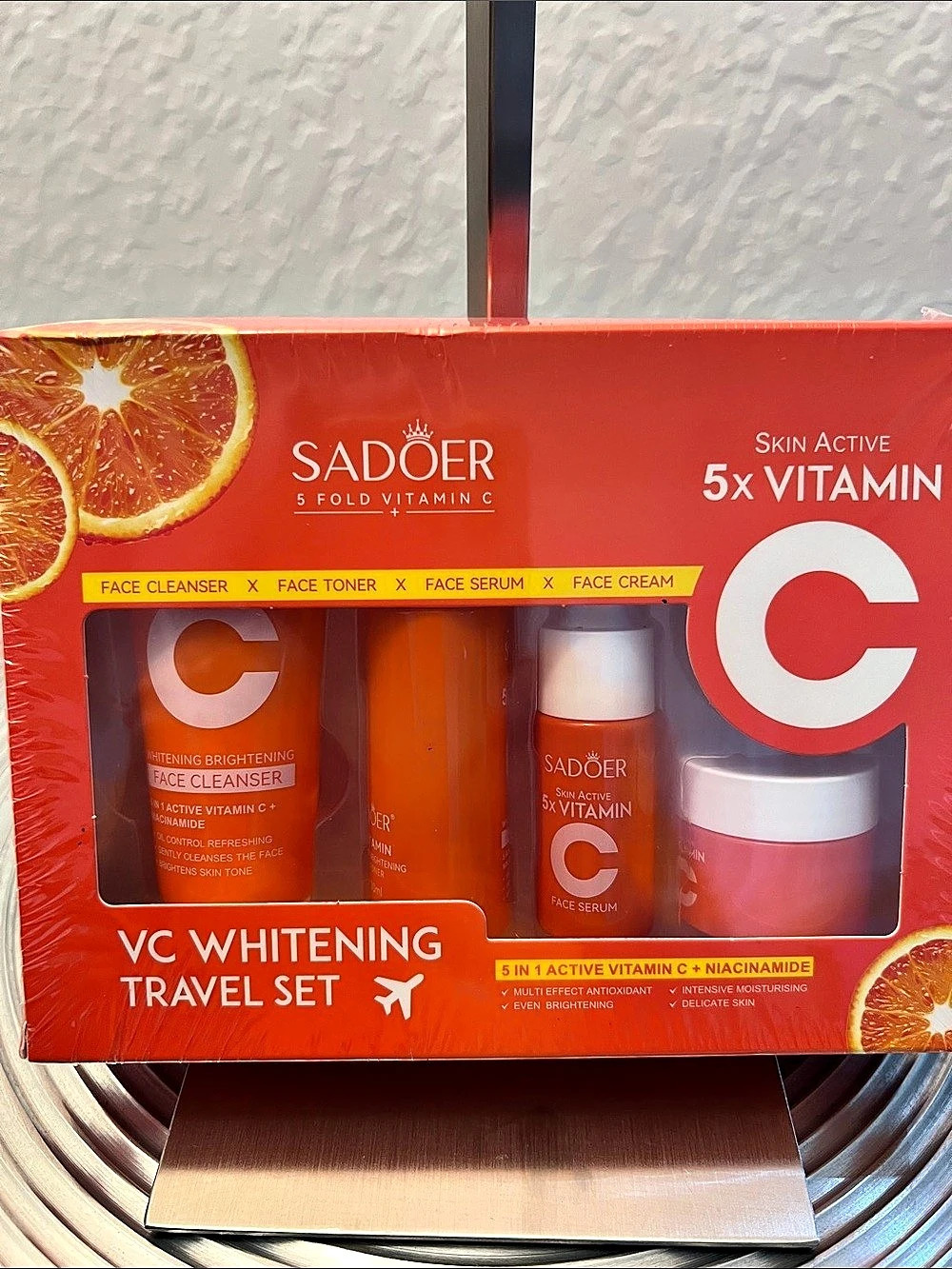 SADOER VC Whitening Travel Set 5 X Vitamin C Skincare Travel Set NWT
